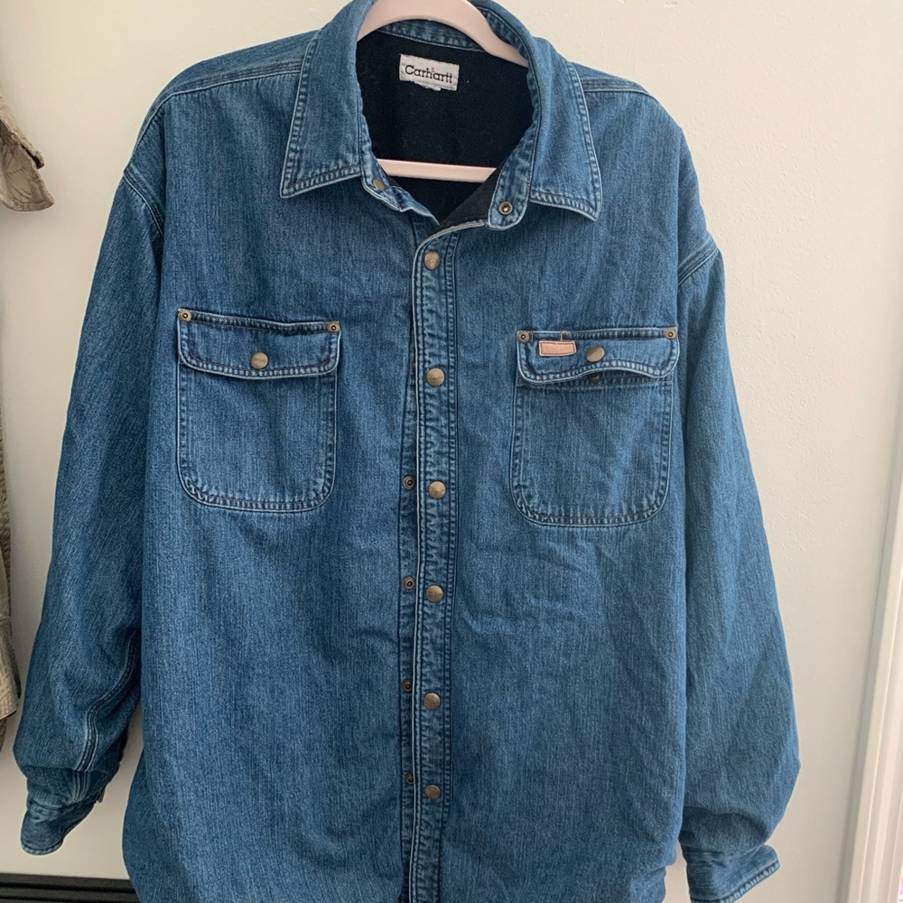 Carhartt Jean Jacket with Black Fleece Lining